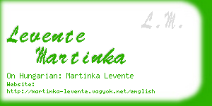 levente martinka business card